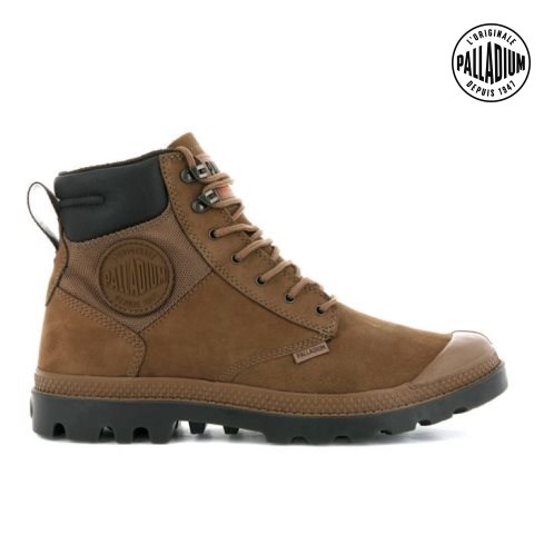 Bottes Palladium Pampa Shield WP+ LUX Homme Marron | FR UCZ437T